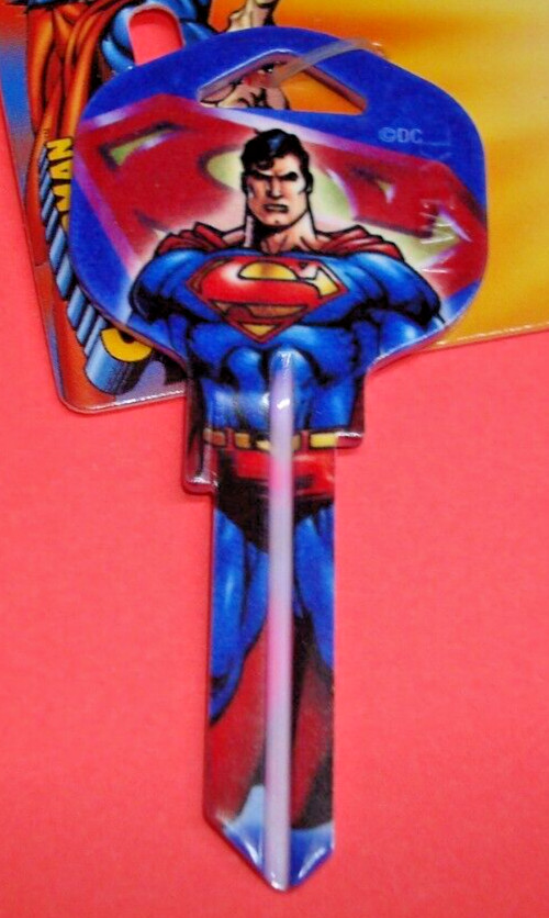 SUPERMAN HOUSE KEY BLANK Large Head KWIKSET KW-1/10/11 Uncut-Brand New!