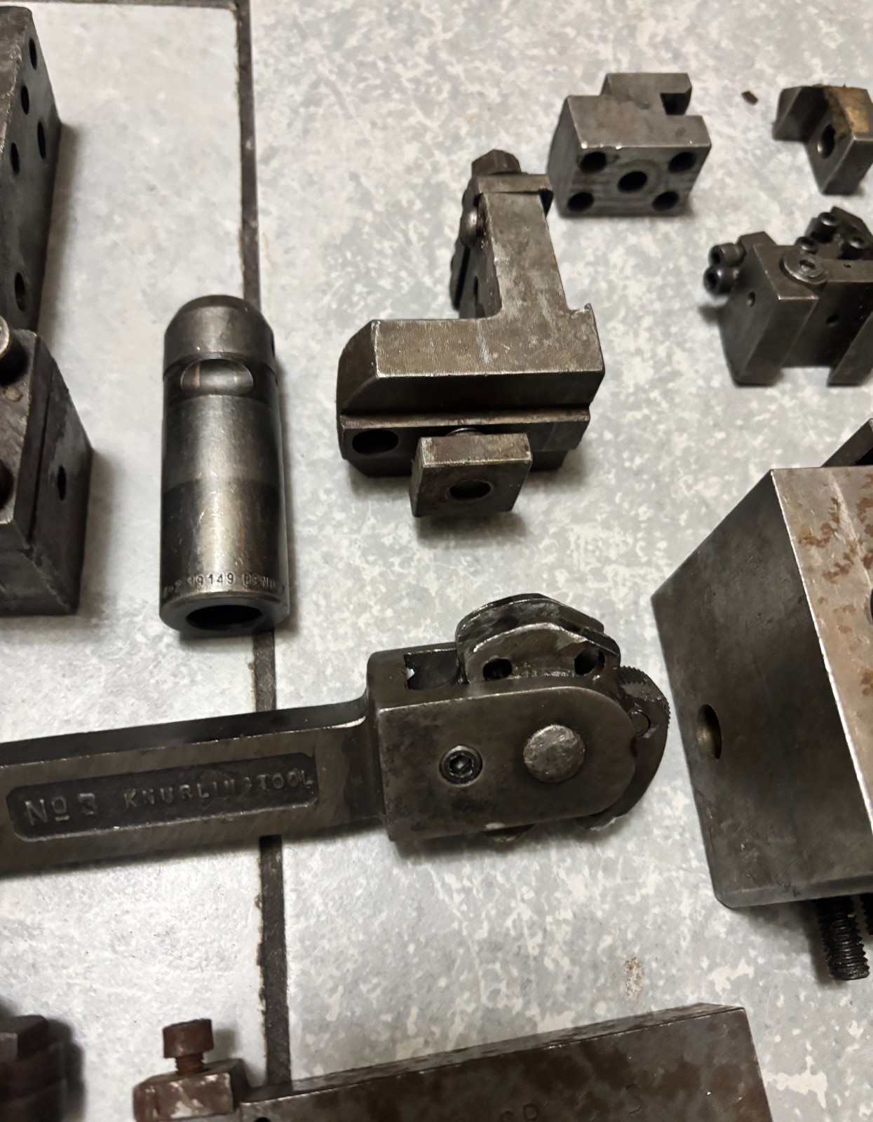 Lot of Tool Holders (Assorted Types) – Lathe Stick Tools – Morse Taper Adapters