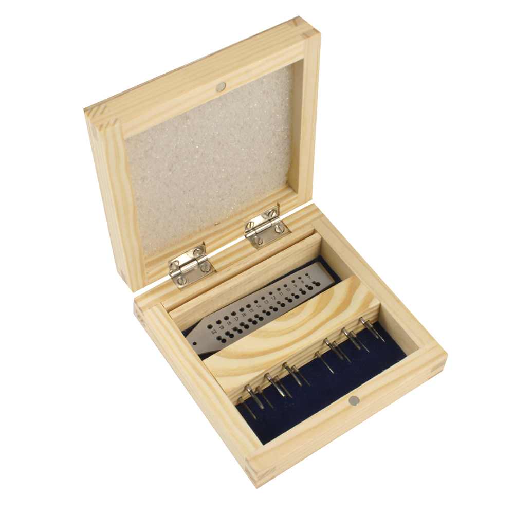 Jewelers Micro Tap and Die Set 15 pcs Plus a Wooden Box – 28-620