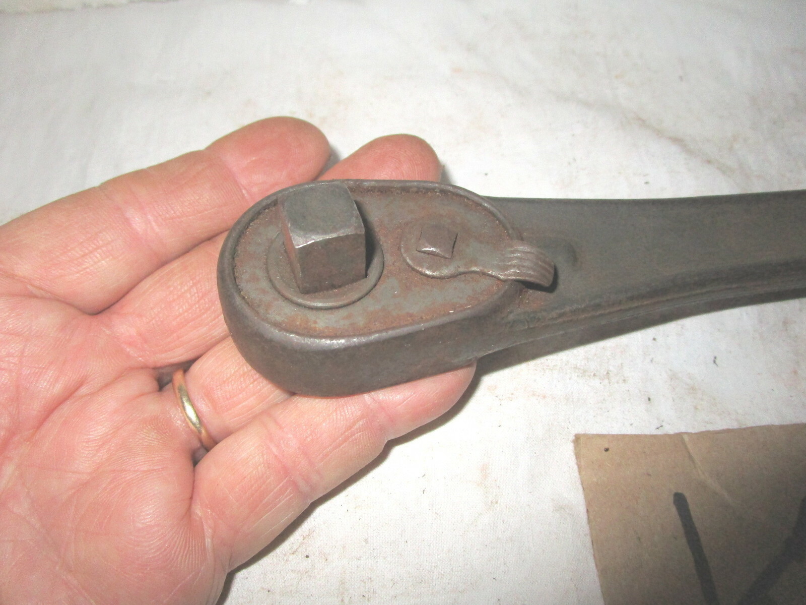 Vintage Indestro-Duro No. 3202-R 1/2 inch reversing ratchet wrench & adapter