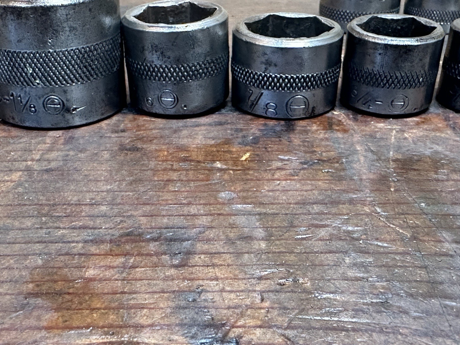 Vintage Hinsdale Sockets Square And Hex Drive Star Logo Sockets In Lot Of 17