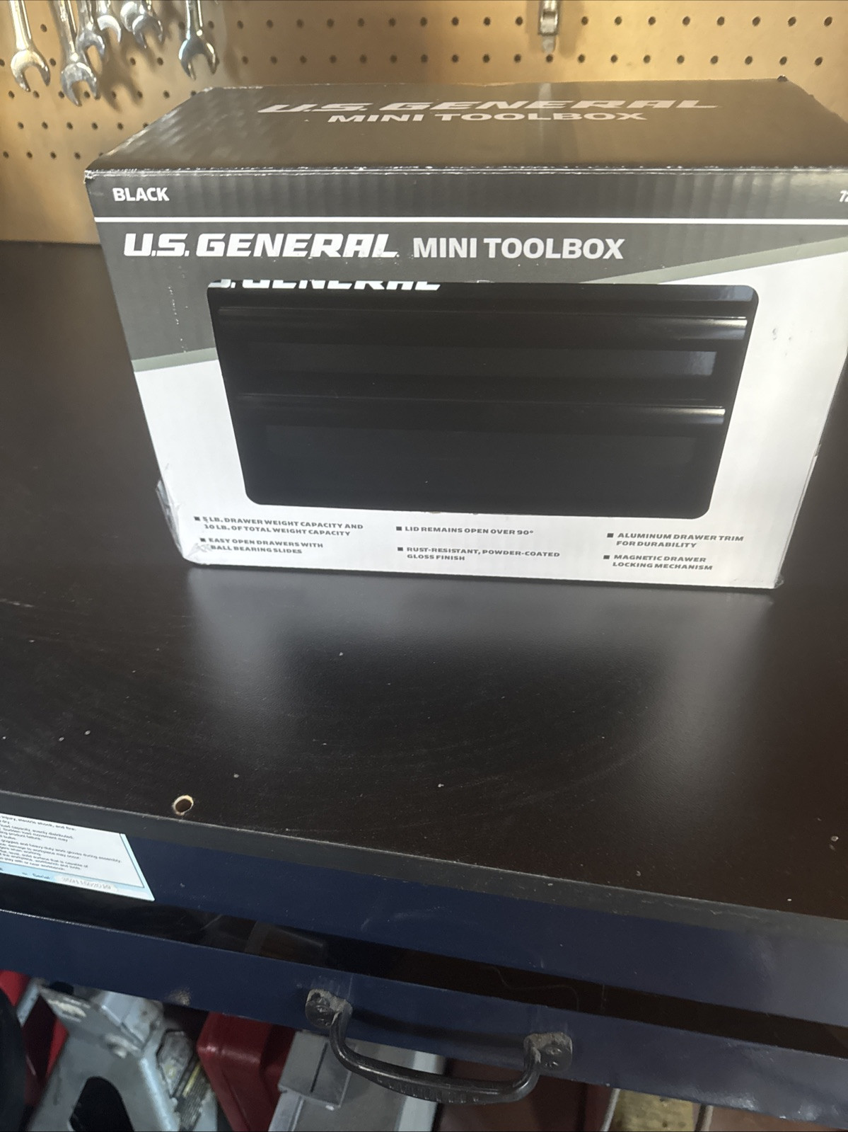 US General Mini Tool Box. Harbor Freight. Black- Brand new