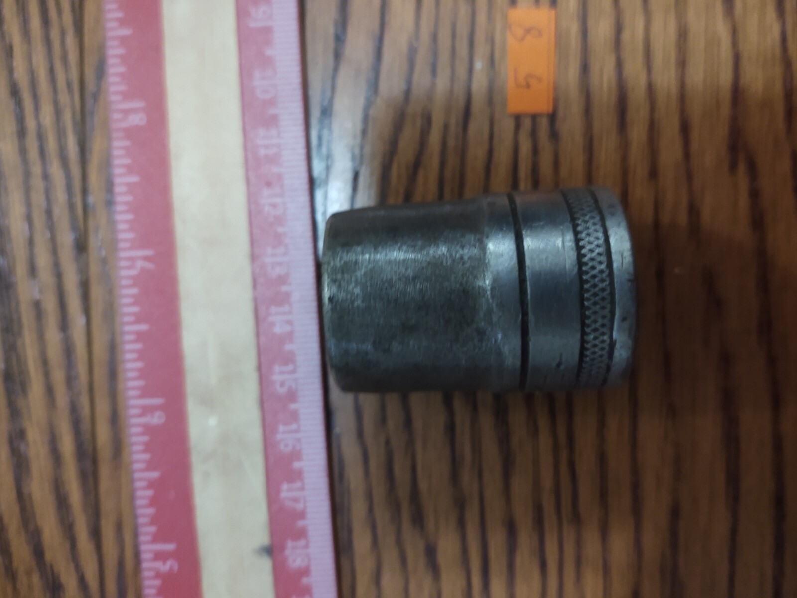 Vintage S-K Chrome 13/16″ X 1/2″ Knurled Socket Ratchet USA Diamond RARE GROUND