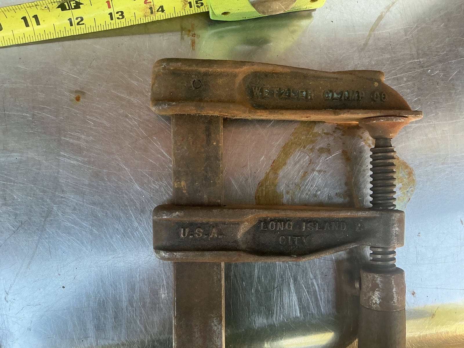 2 VTG Wetzler Clamp Co. Bar Clamp Long Island City NY VGUC