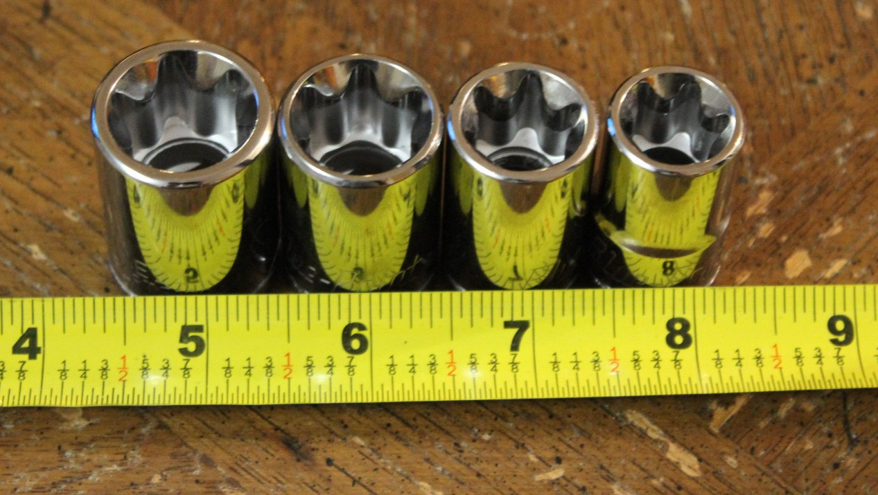 Blue Point Tools External Torx Socket Set 1/2″ Drive BLPTE1224, 1222, 1220, 1218
