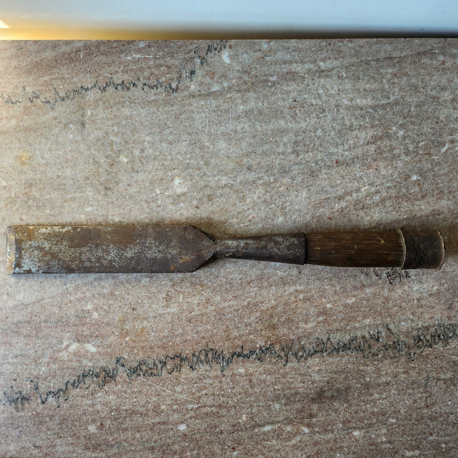 Antique Timber Framing Slick Chisel 2″ , Heavy, Wood Working Tool, Wood Handle