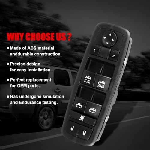 901-473 Master Power Window Switch Compatible with 2009-2012 Dodge 4602863AD