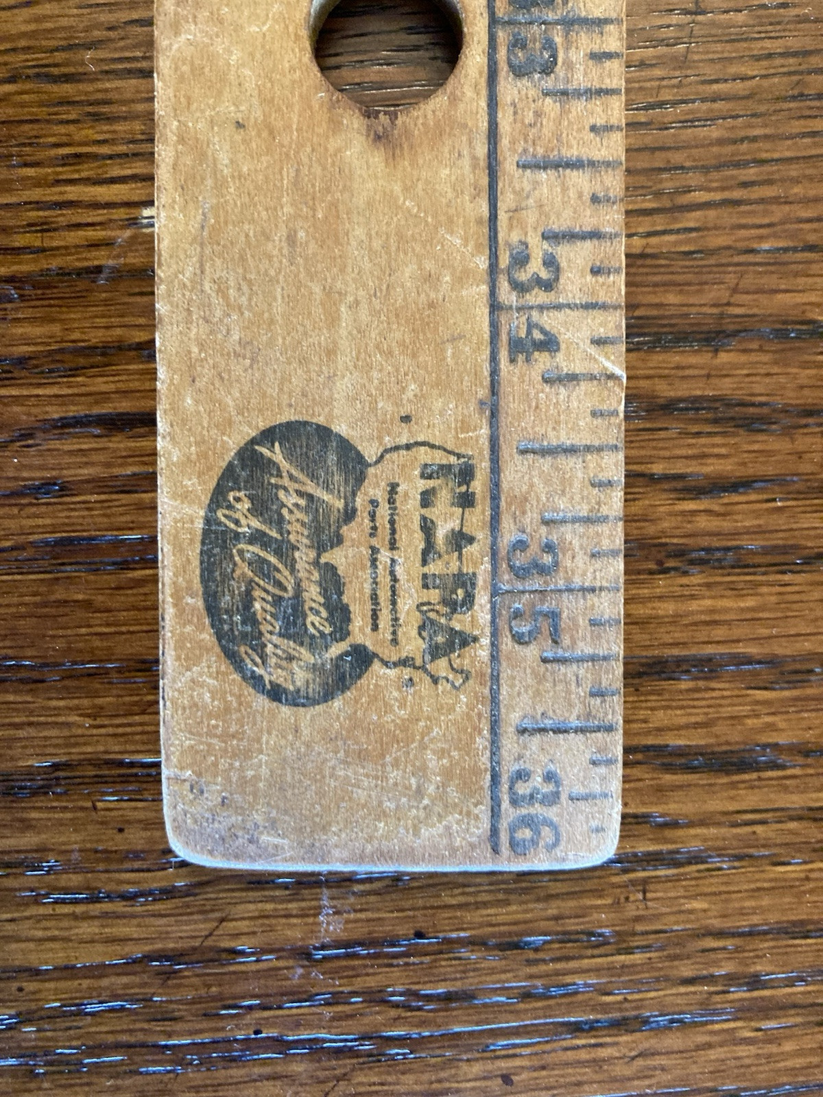 NAPA Standard Auto Parts Co Advertising Wooden Yardstick Council Bluffs Iowa Vtg