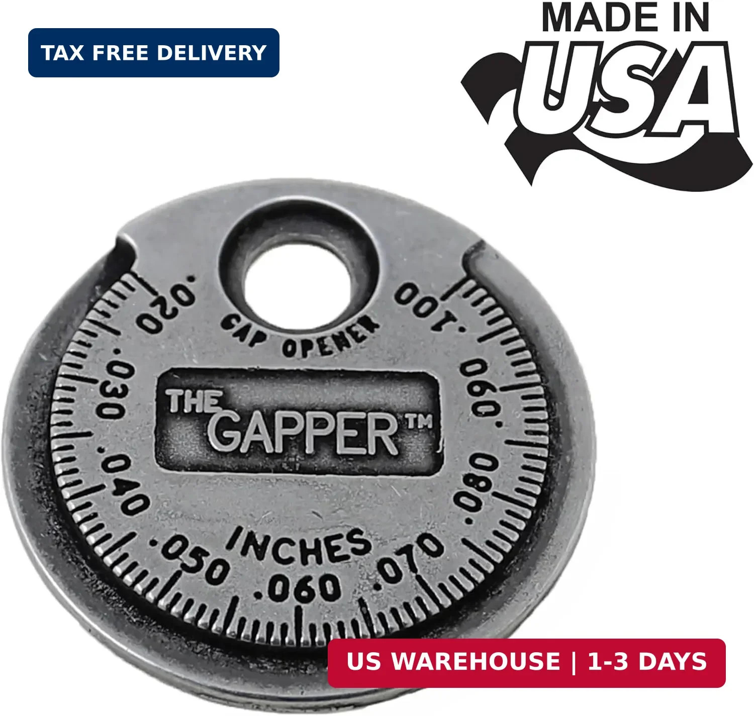 3235 Spark Plug Gapper: Coin-Style Spark Plug Gap Tool, 0.020″–0.100″ Measure…