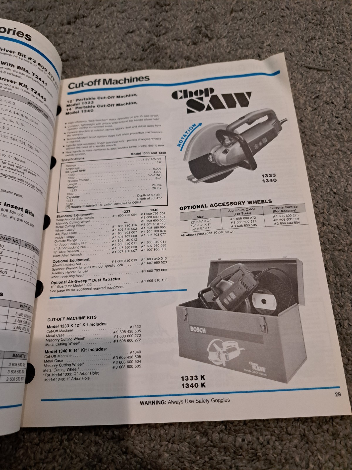 Vintage Bosch Tools Catalog Routers Hammers Sanders Drills 1987