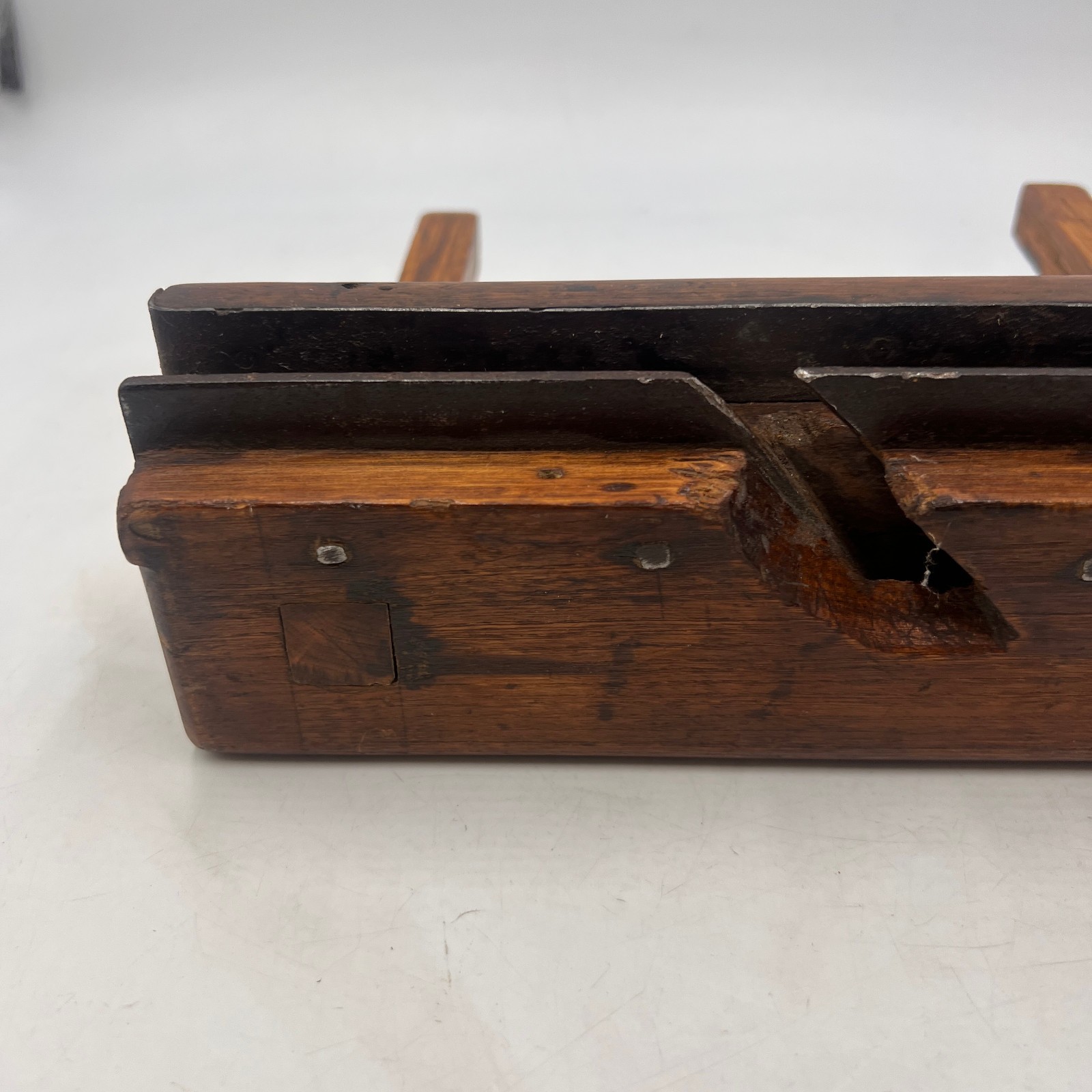 Antique 19th Century Wooden Wood Slide Plow Plane Tool