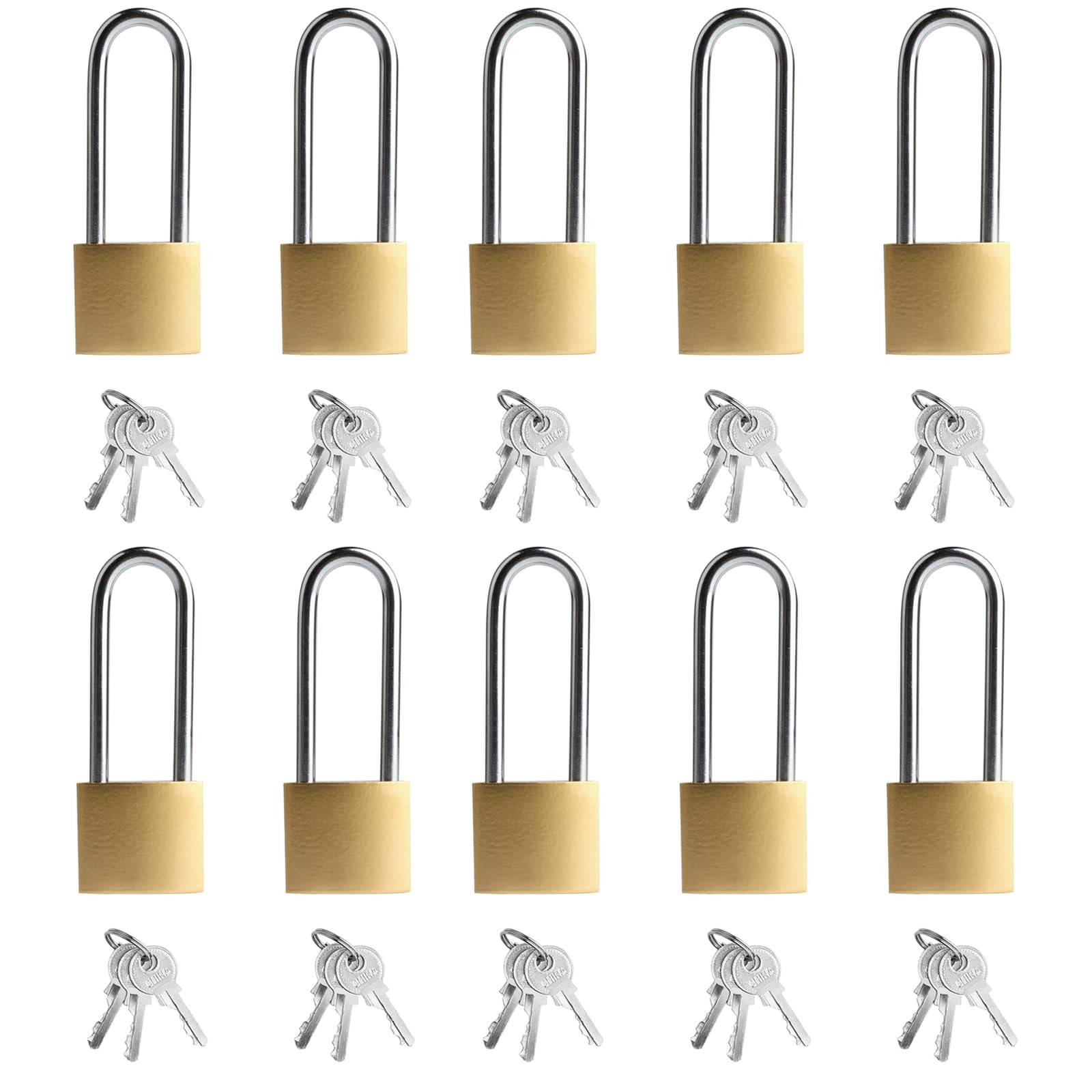 QBXMY7 3.4″ Padlock 10 Pack Same Key