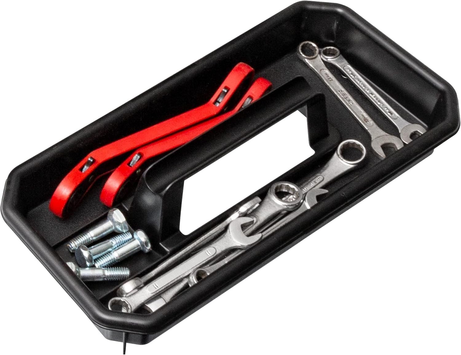 Plastic Toolbox with Removable Tray Steel Latch for Multipurpose Storage