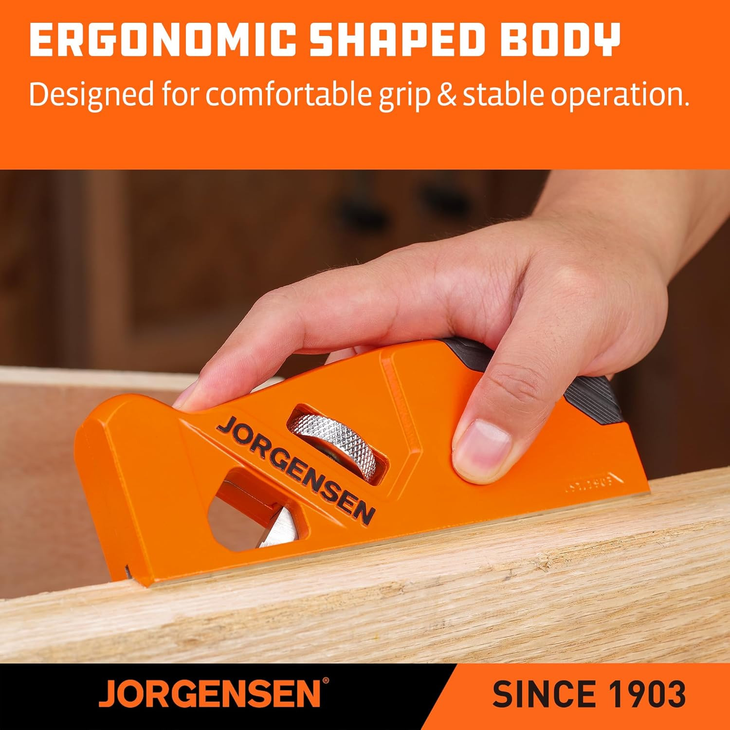 JORGENSEN Chamfer Plane, Edge Corner Plane with 4 Cutter Heads, Storage Space –