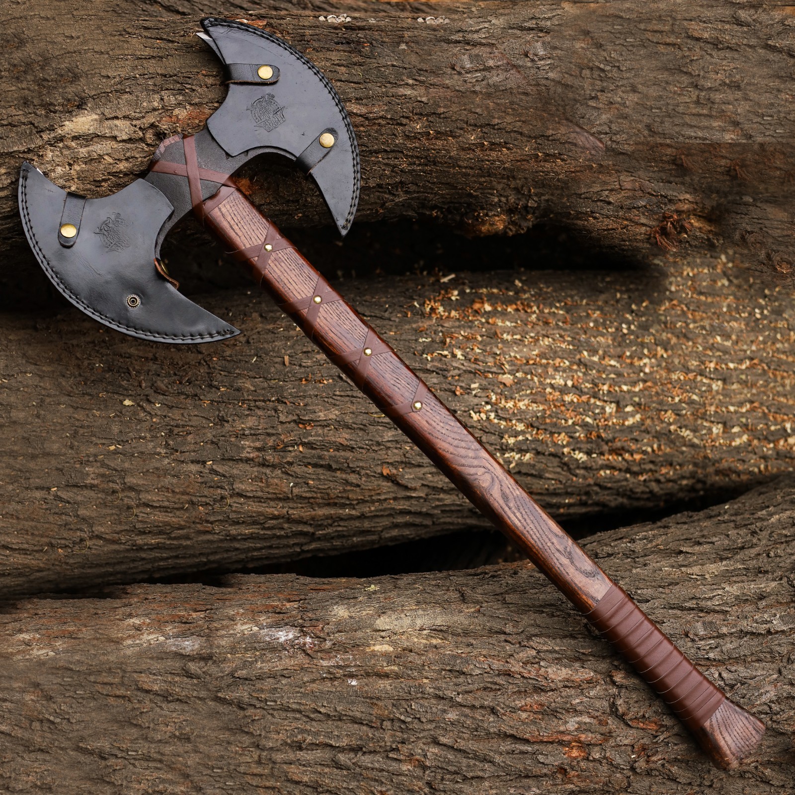 Double Head axe Hatchet, Tomahawk,Battle Axe Custom Handmade Viking Axe VBA-22