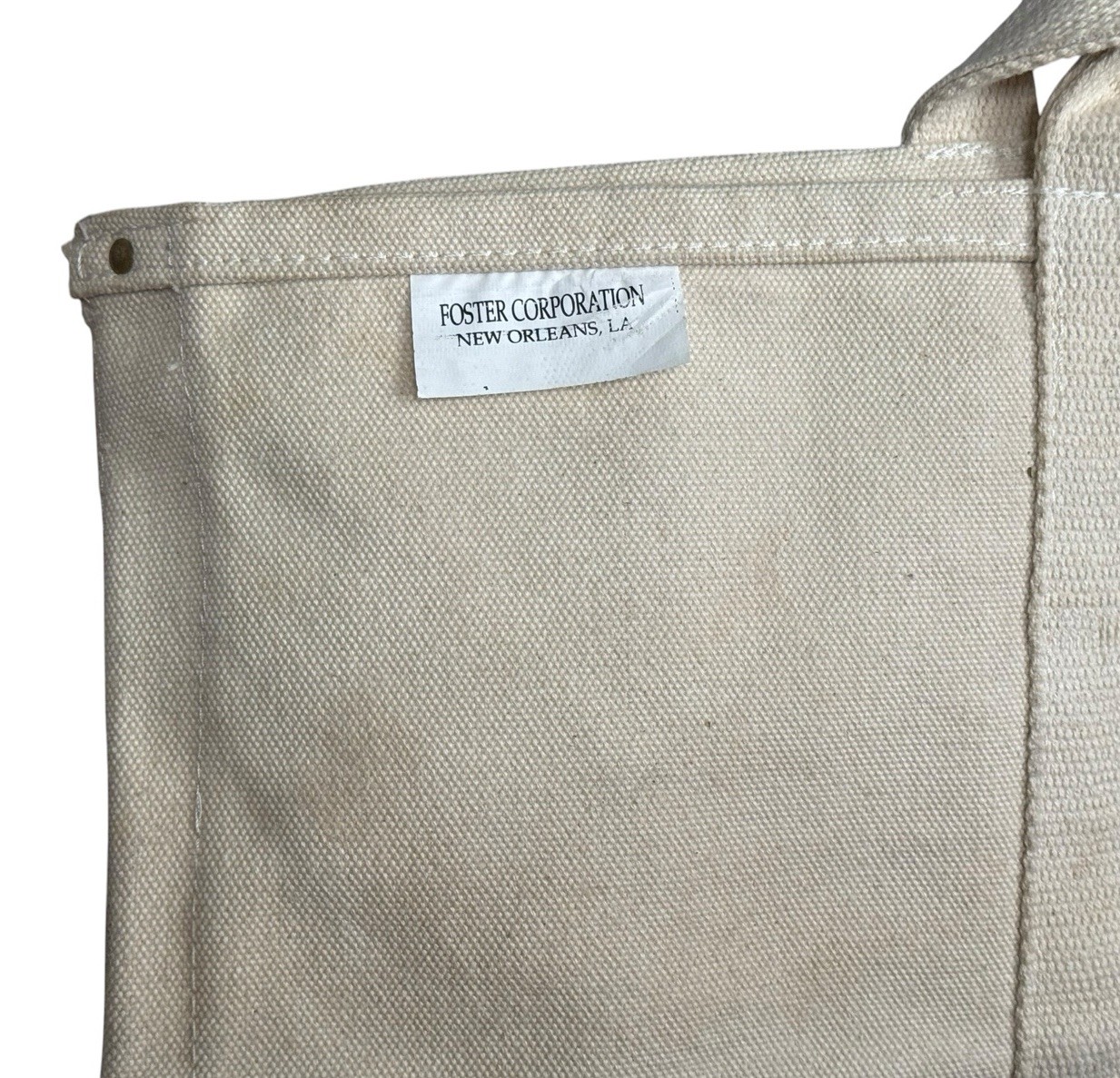 VTG XL 24” FOSTER LINEMAN HEAVY DUTY RIVETED CANVAS TOOL TOTE BAG ELECTRICIAN