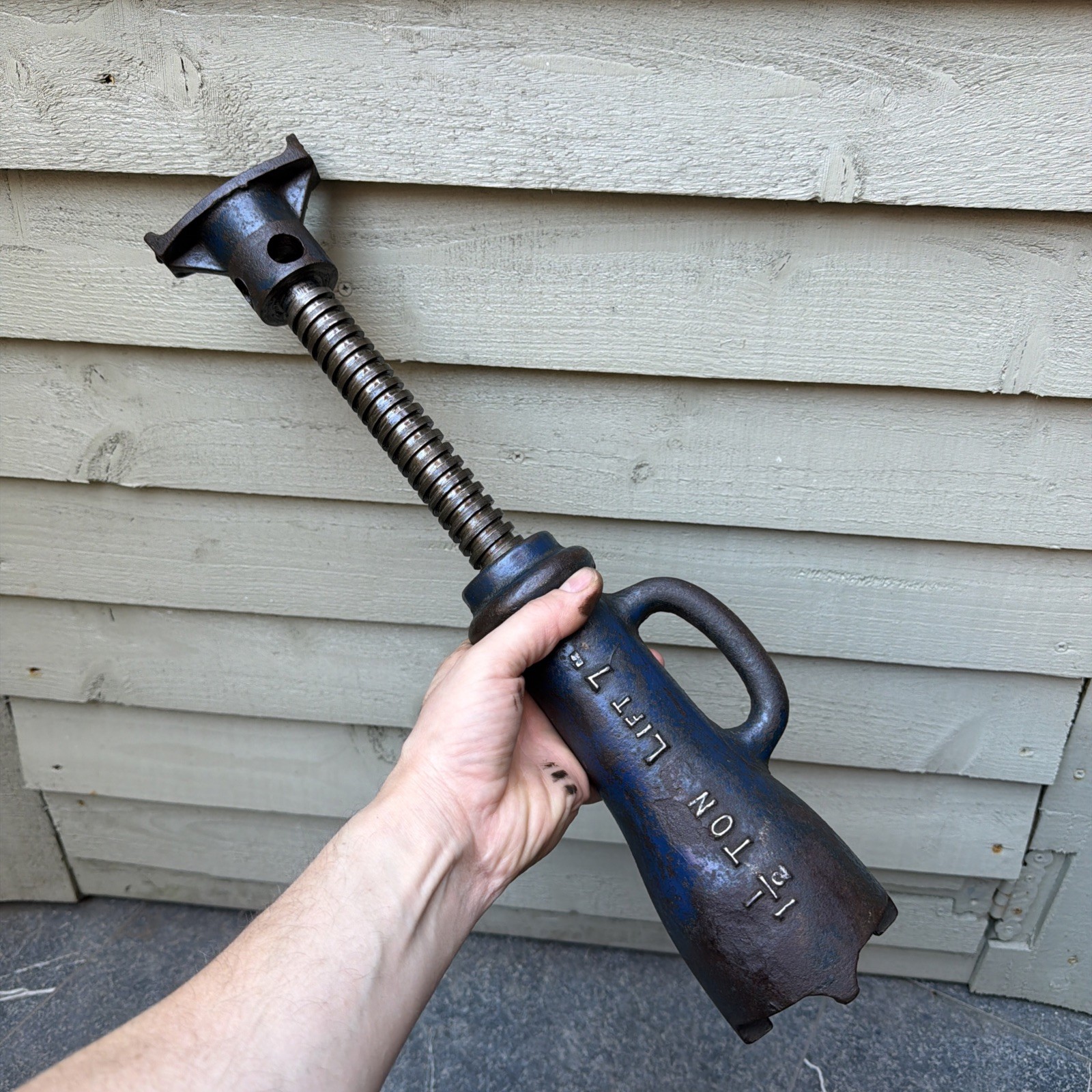 Vintage Woden Bottle Jack – Collectable – Rare Long Lift – Garage – Display