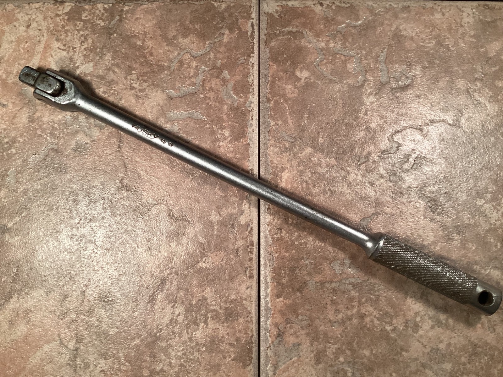 Vintage Husky Flex Head Breaker Bar 1/2″ Drive #CS 57 Heavy Duty 14″ Length USA