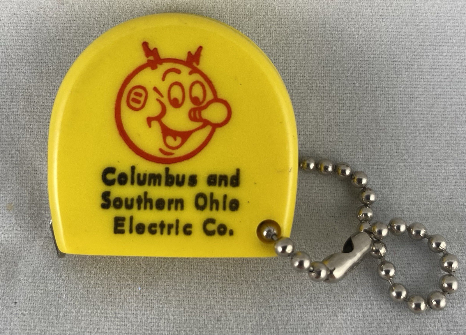 Vintage Columbus Ohio Electric Company Pocket Tape Measure Double Advertising