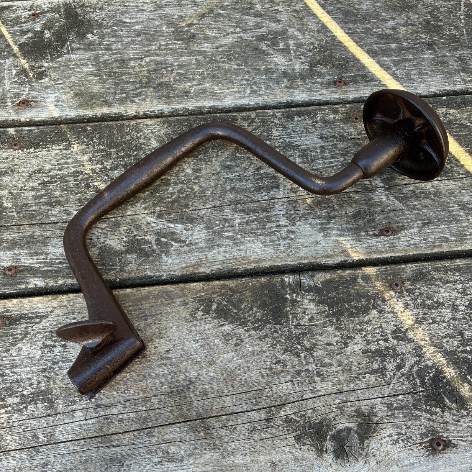 Antique John Fray & Pigg No 8 Metal Brace – Bridgeport CT – Bit Spofford Chuck