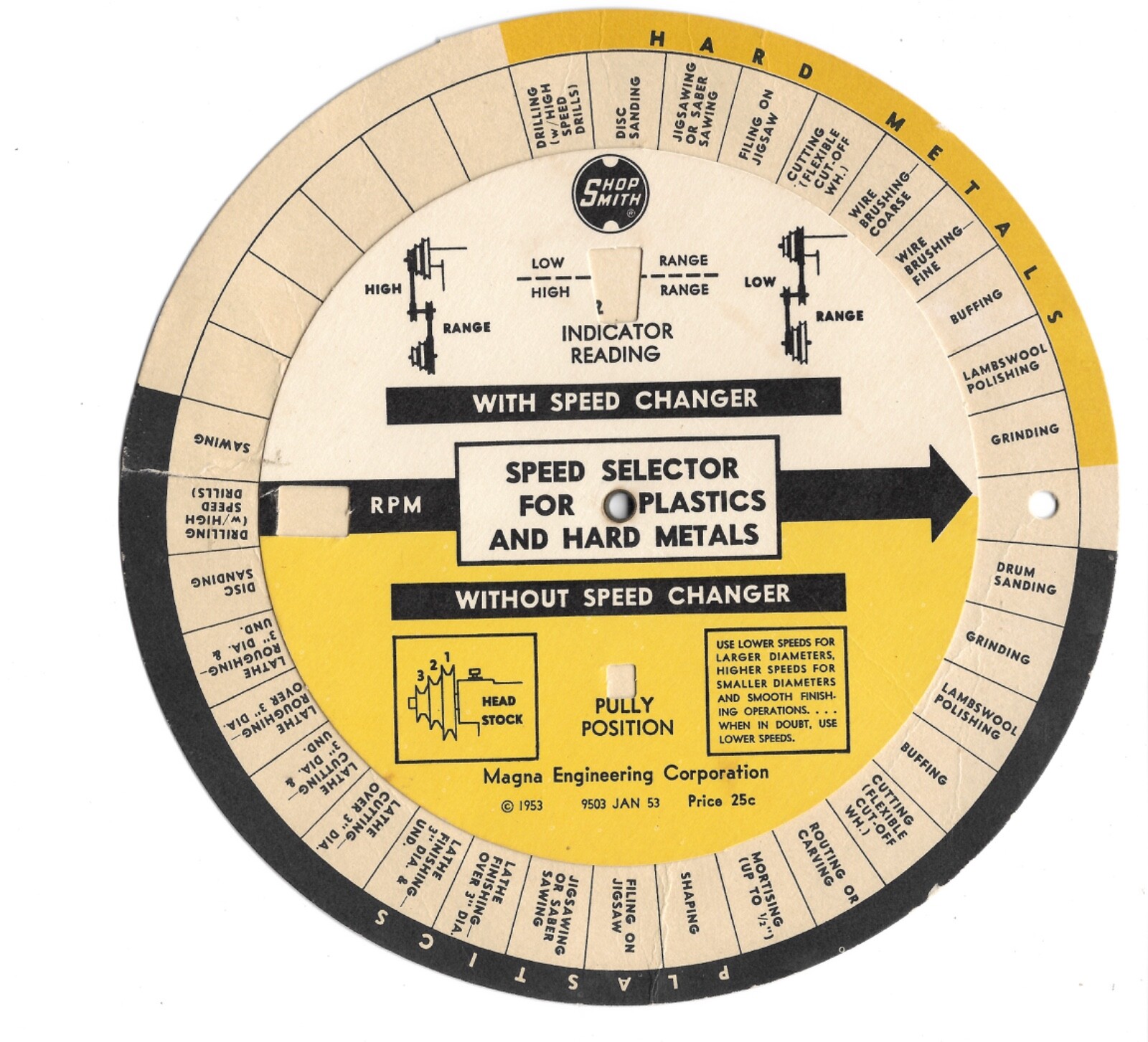 Magna Engineering Corp Speed Selector for wood/metal BX1