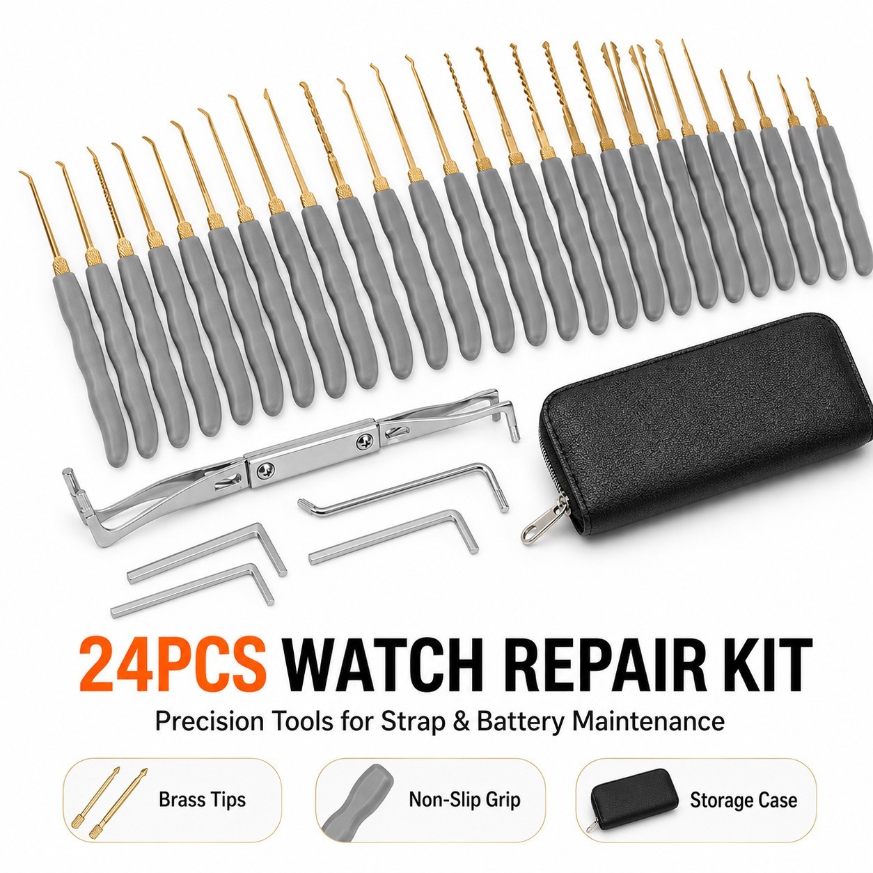 24PCS Deadbolt Installation Kit Door Lock Hole Saw Guide Latch Template Tool Set