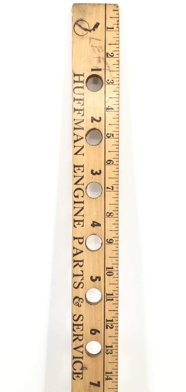 Huffman Engine Parts & Service Auto Shop Vintage Advertising Yard Stick Eugene