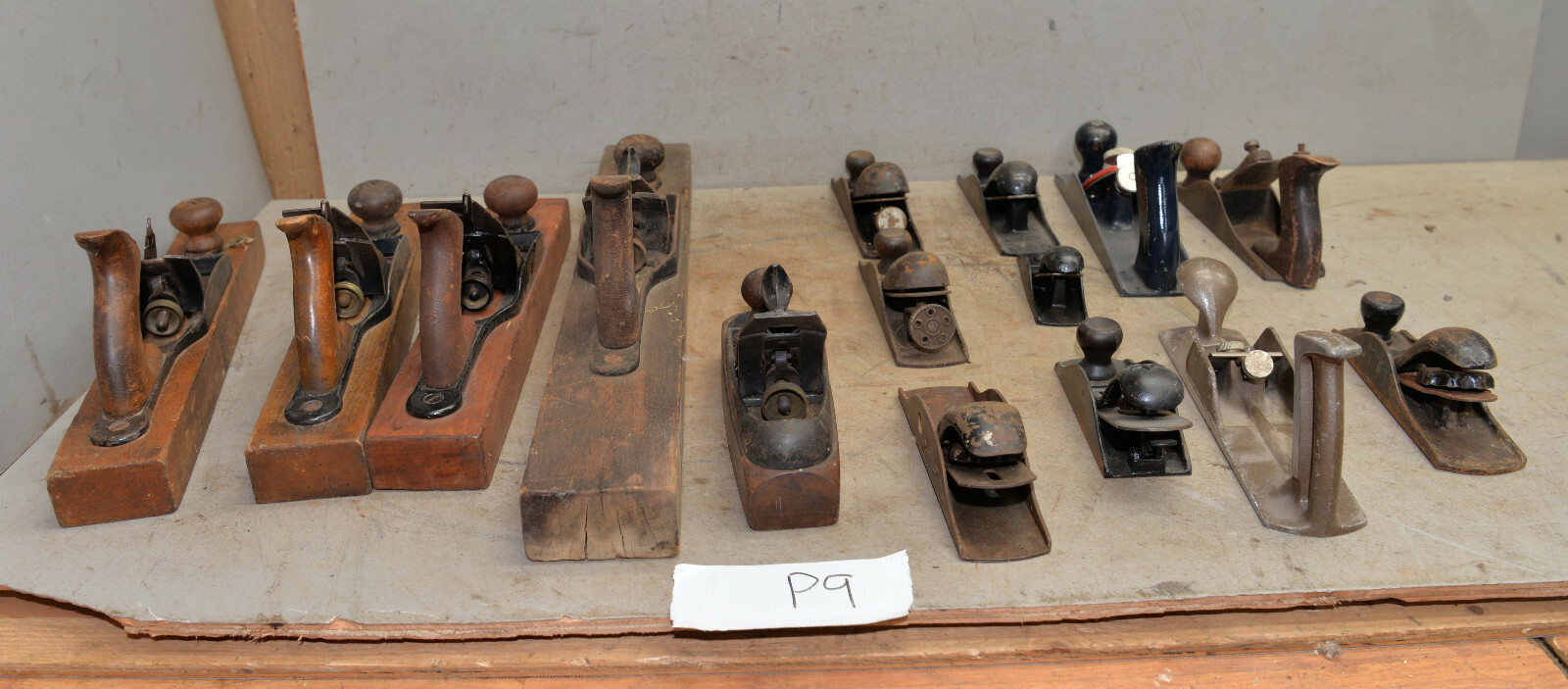 Transitional wood planes & collectible metal body block plane vintage tools P9