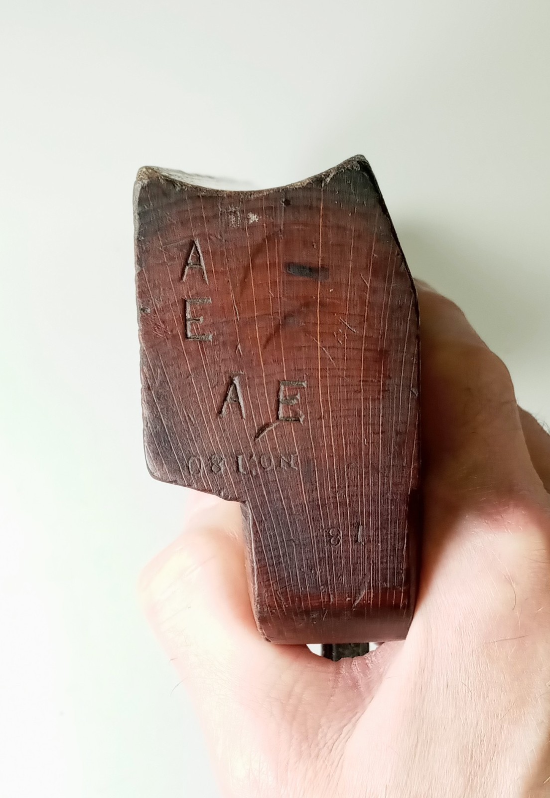 Antique Auburn Tool Co. New York Wooden Molding Plane Marked 18, No.180, AE