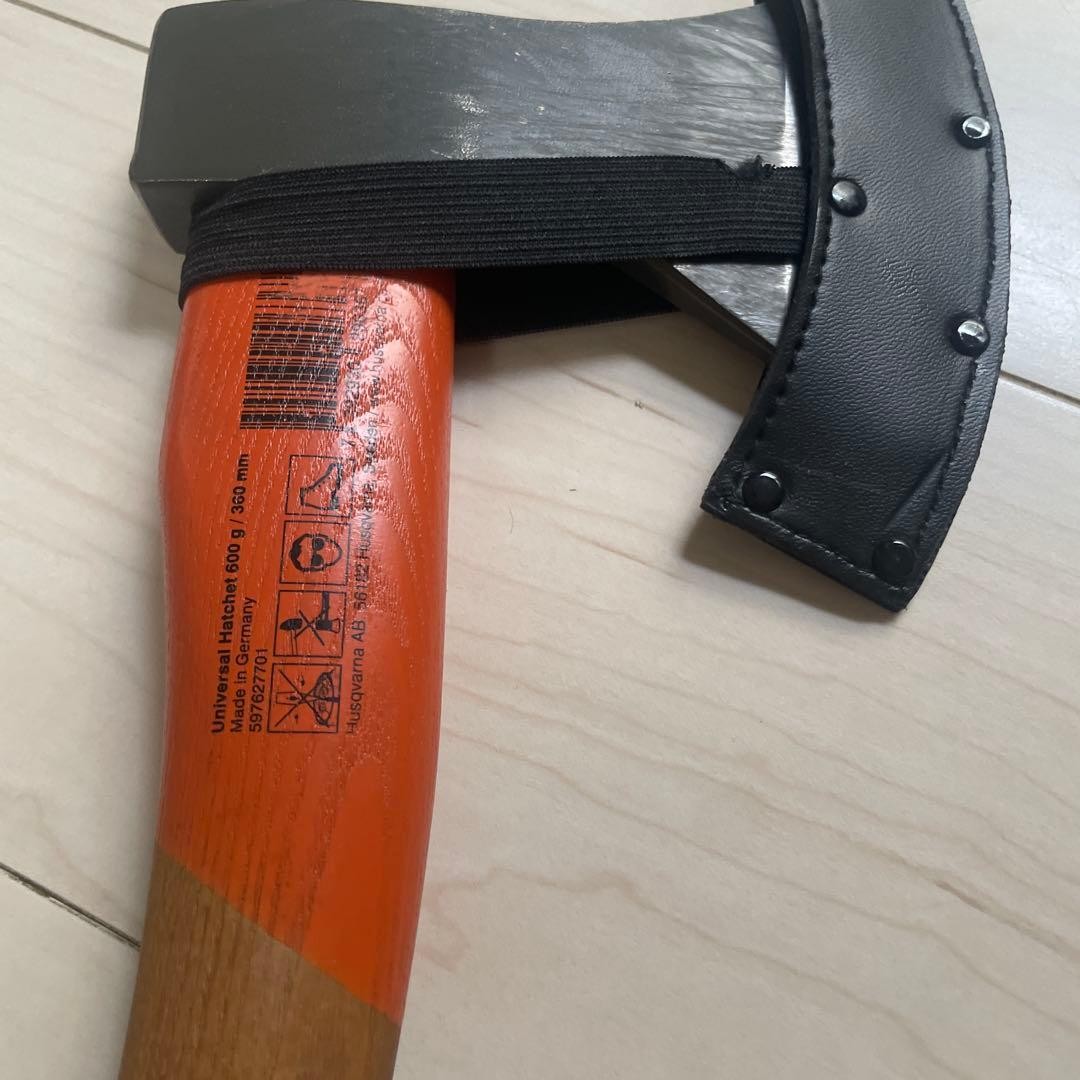 Husqvarna Small Hatchet Axe Wooden Handle Flat Blade 600g Camping Outdoor