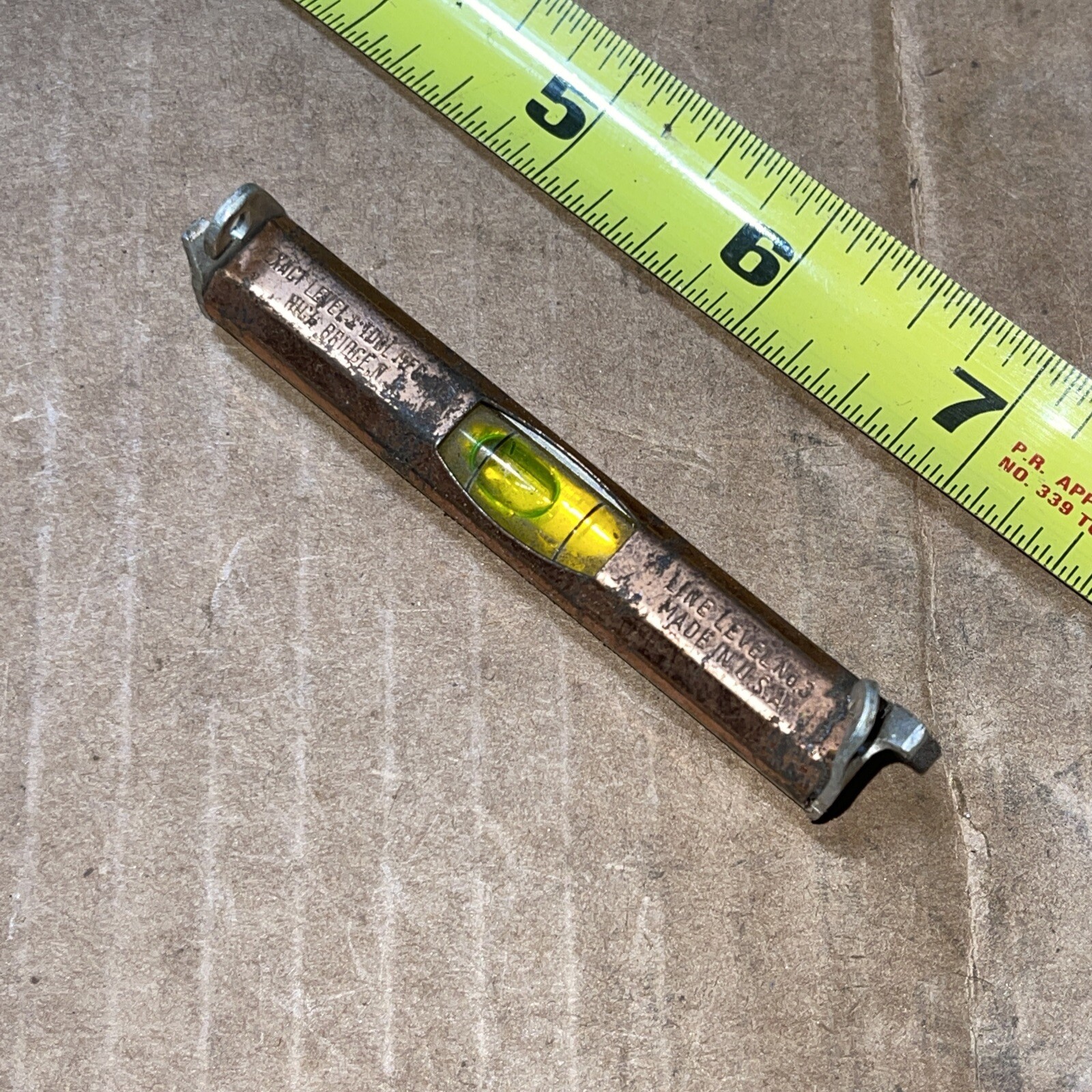 Vintage Exact Level & Tool USA No 3 Line Level Torpedo