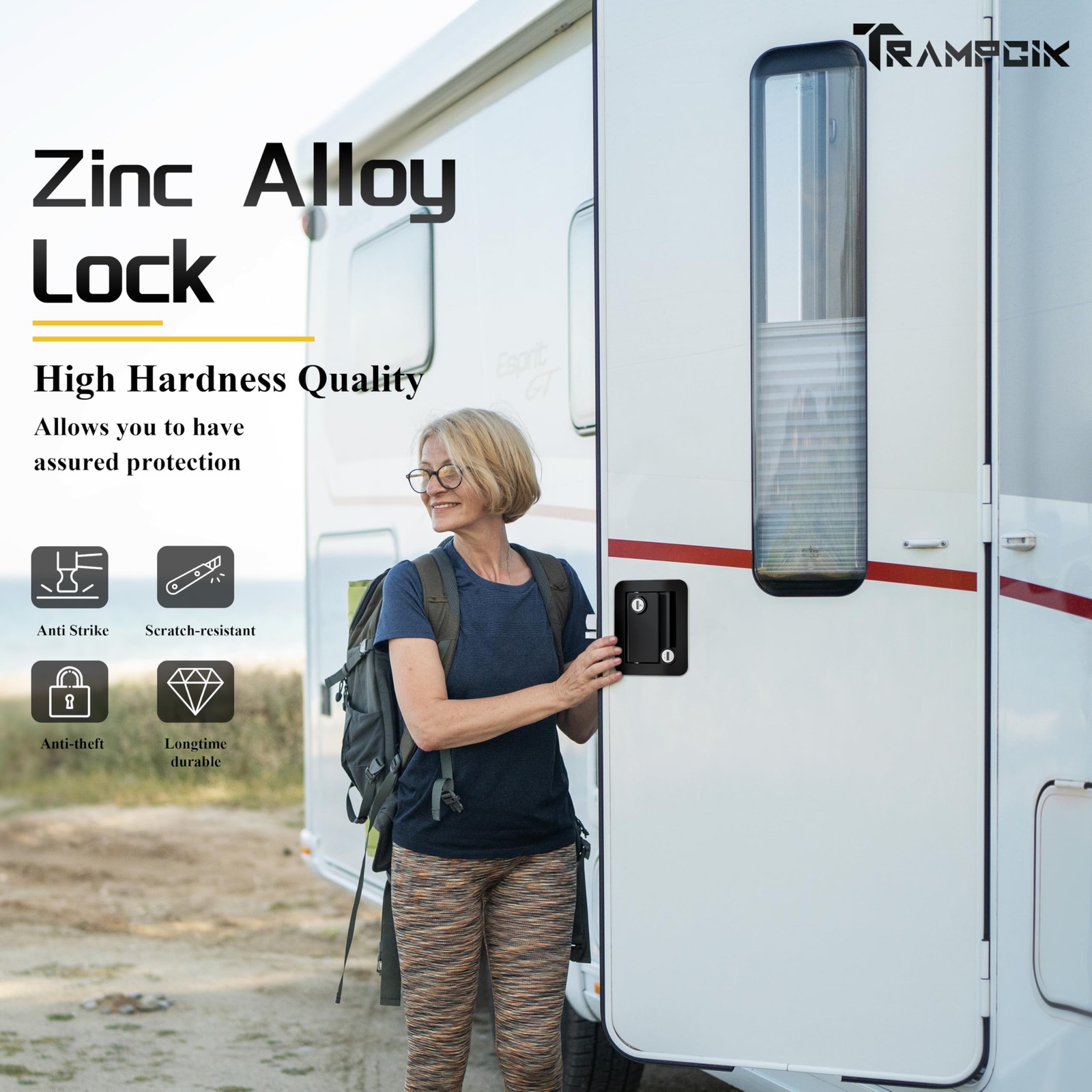 RV Door Lock1 Camper Door Lock with Storage Locks Combo for Trailer Entrance …