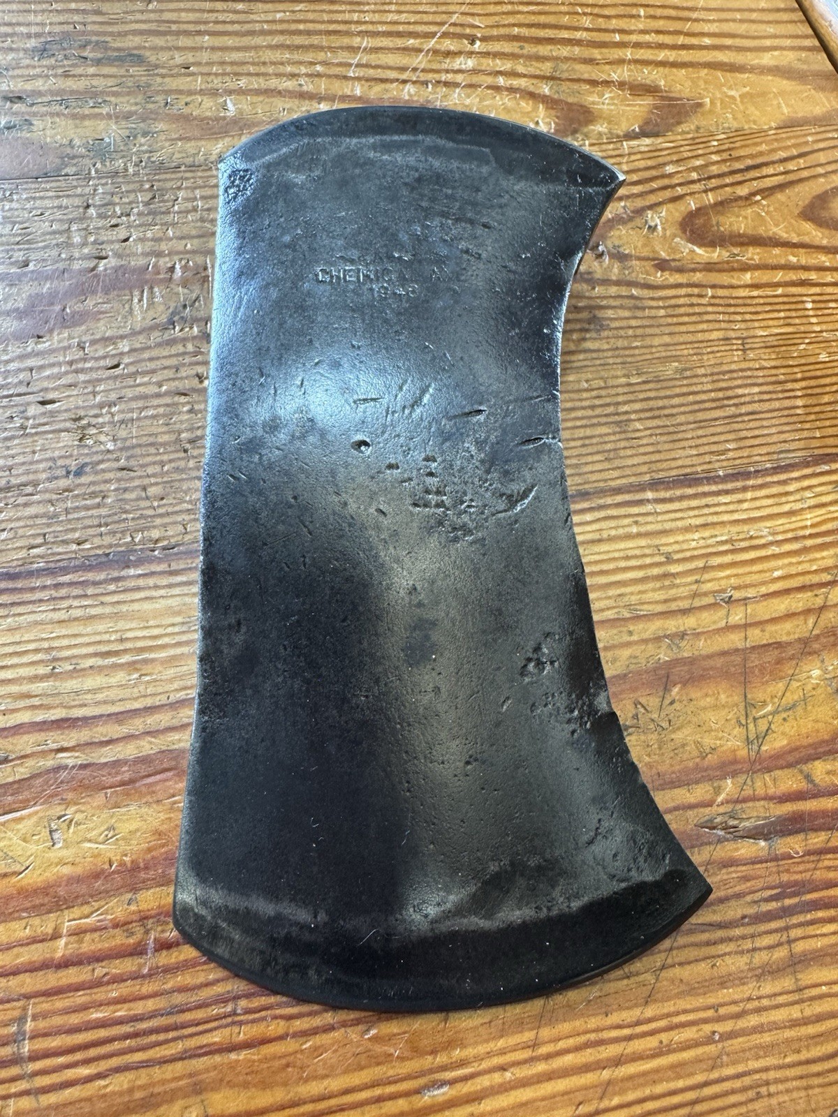 Stamped Sager Chemical Axe 1946 Double Bit Axe Head 2-9/16”eye 2lb 9oz (n21)