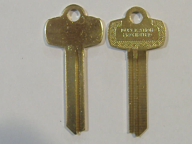 TWO NICKEL SILVER FITS BEST KEY BLANKS FOR “E” KEYWAY