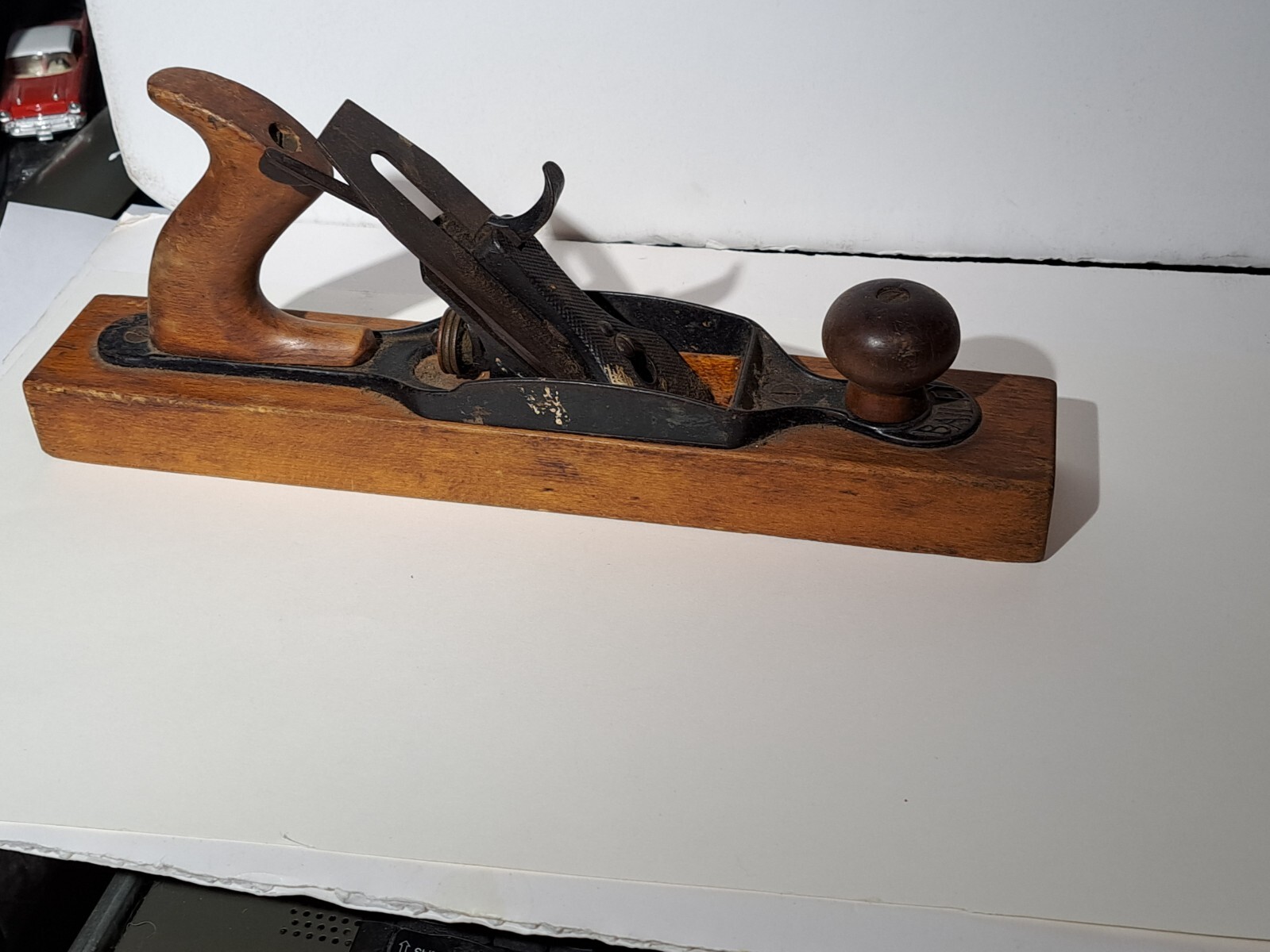 ANTIQUE BAILEY WOOD BOTTOM WOOD PLANE 14 1/2″ GRAMPA CORE PRIMIATIVE