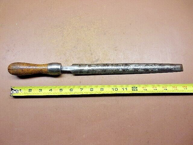 Unique 3/4″ Straight Edge Chisel Made from a File 17 1/2″ Long w/Sheath LQQK!