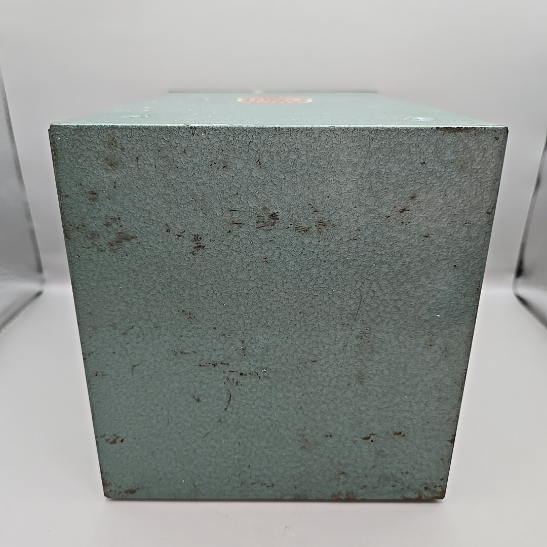 Wards Master Quality Metal Box Unit With Green Plastic Shelves USA RARE!