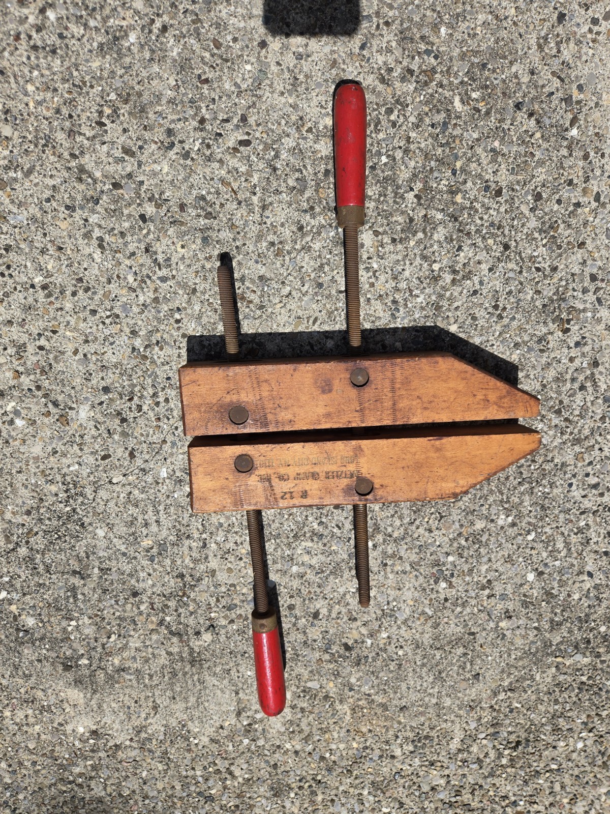 Vintage Wetzler Clamp Co. R 12 12″ Wood Adjustable Wood Clamp USA