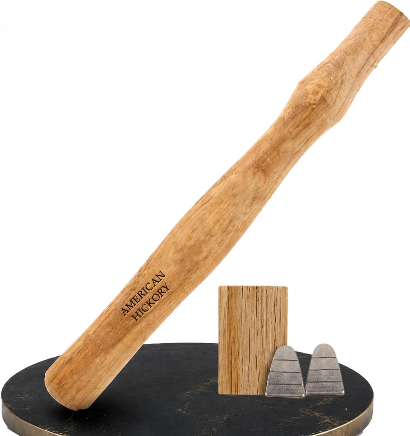 Wooden Tool Handle Set with Steel Wedges – Easy Installation