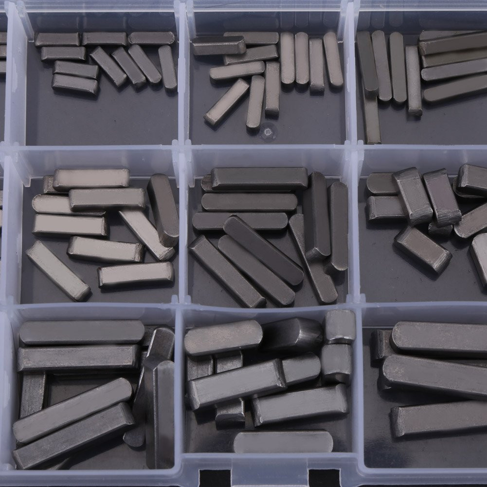 140Pcs Key Pulley, Stainless Steel Woodruff Key Assortment, Metric Key Assortmen