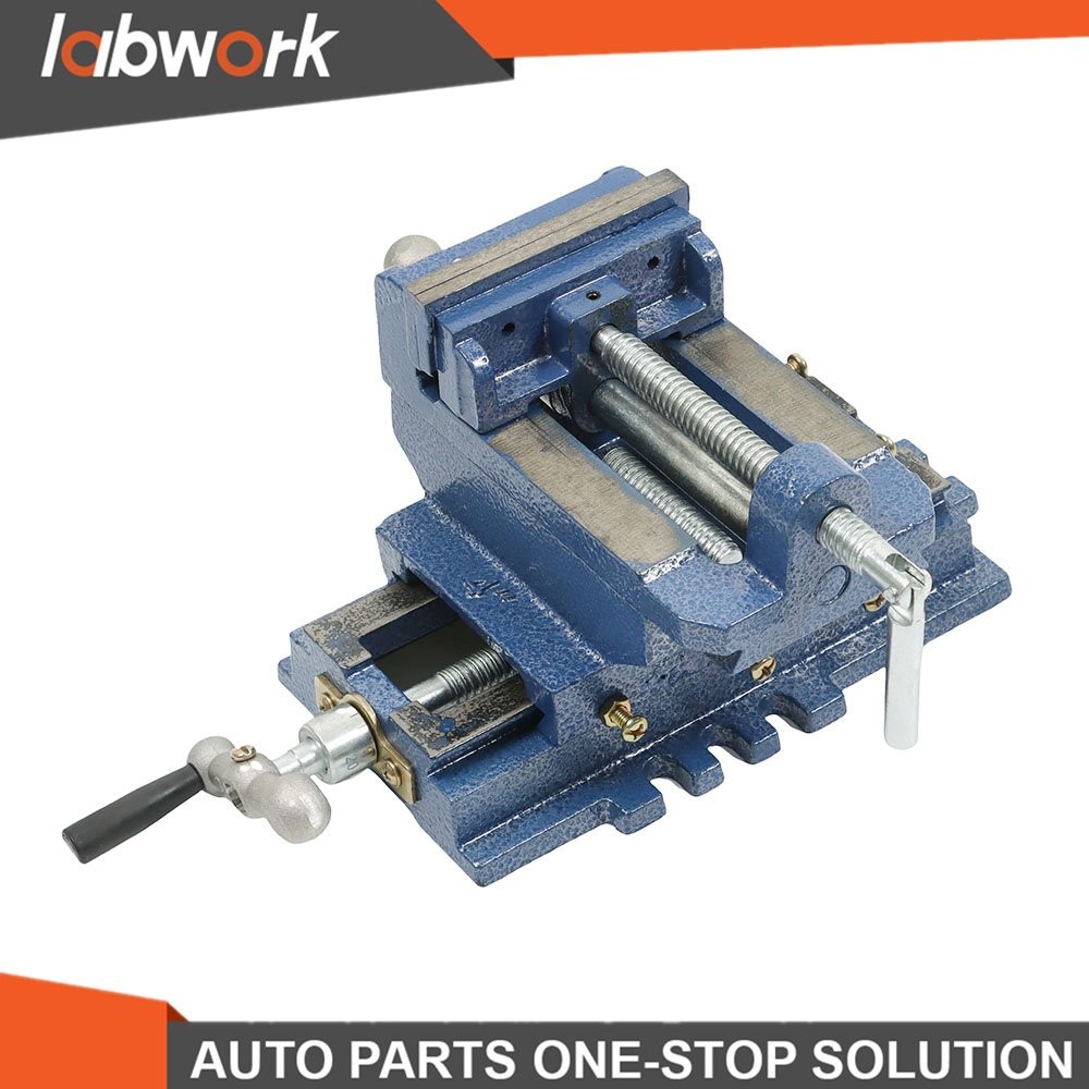 Labwork 4″ Cross Drill Press Vise Slide Milling 2 Way Clamp Machine Heavy Duty