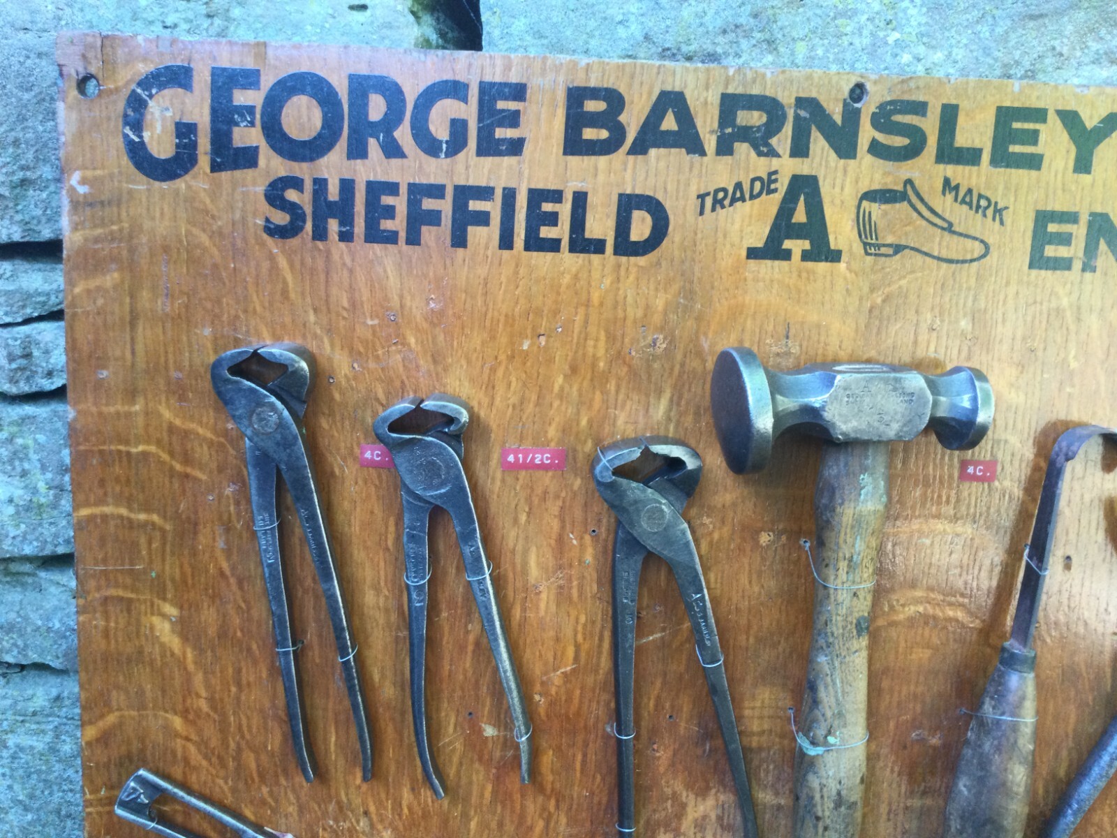 Original 1930s 1940s 1950s George Barnsley tools shop display