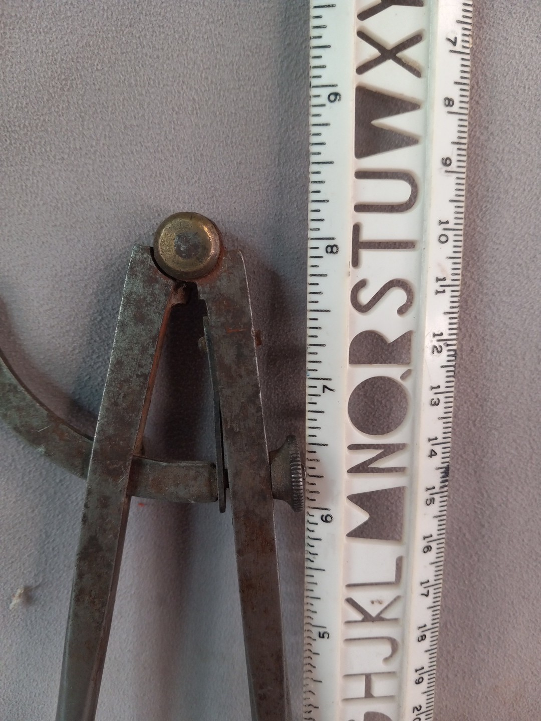 8” Winged Divider Compass USA Antique