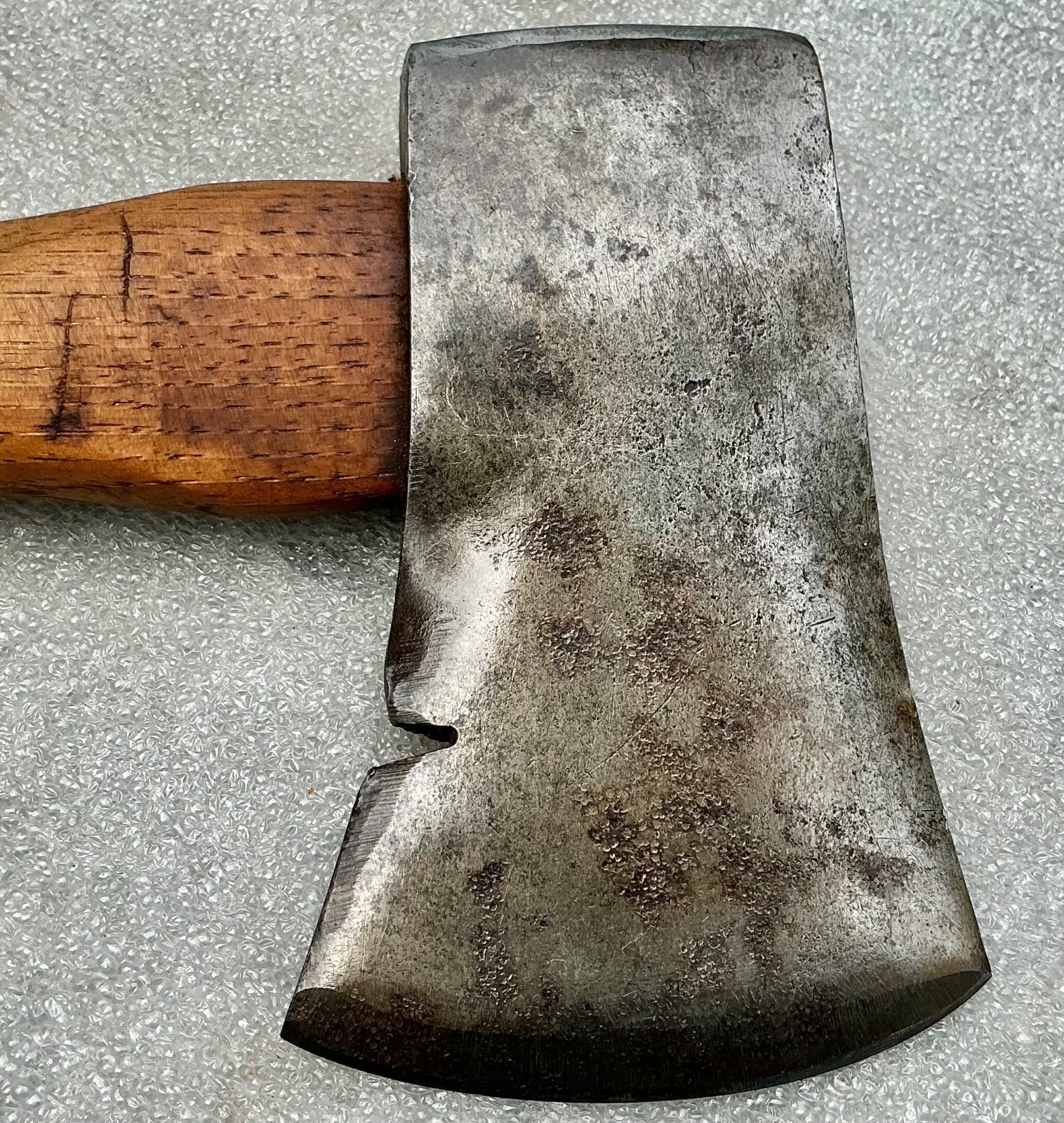VTG MORLEY MURPHY CO. WEDGEWAY HANDMADE CAMP AXE EMBOSSED GREEN BAY WISCONSIN