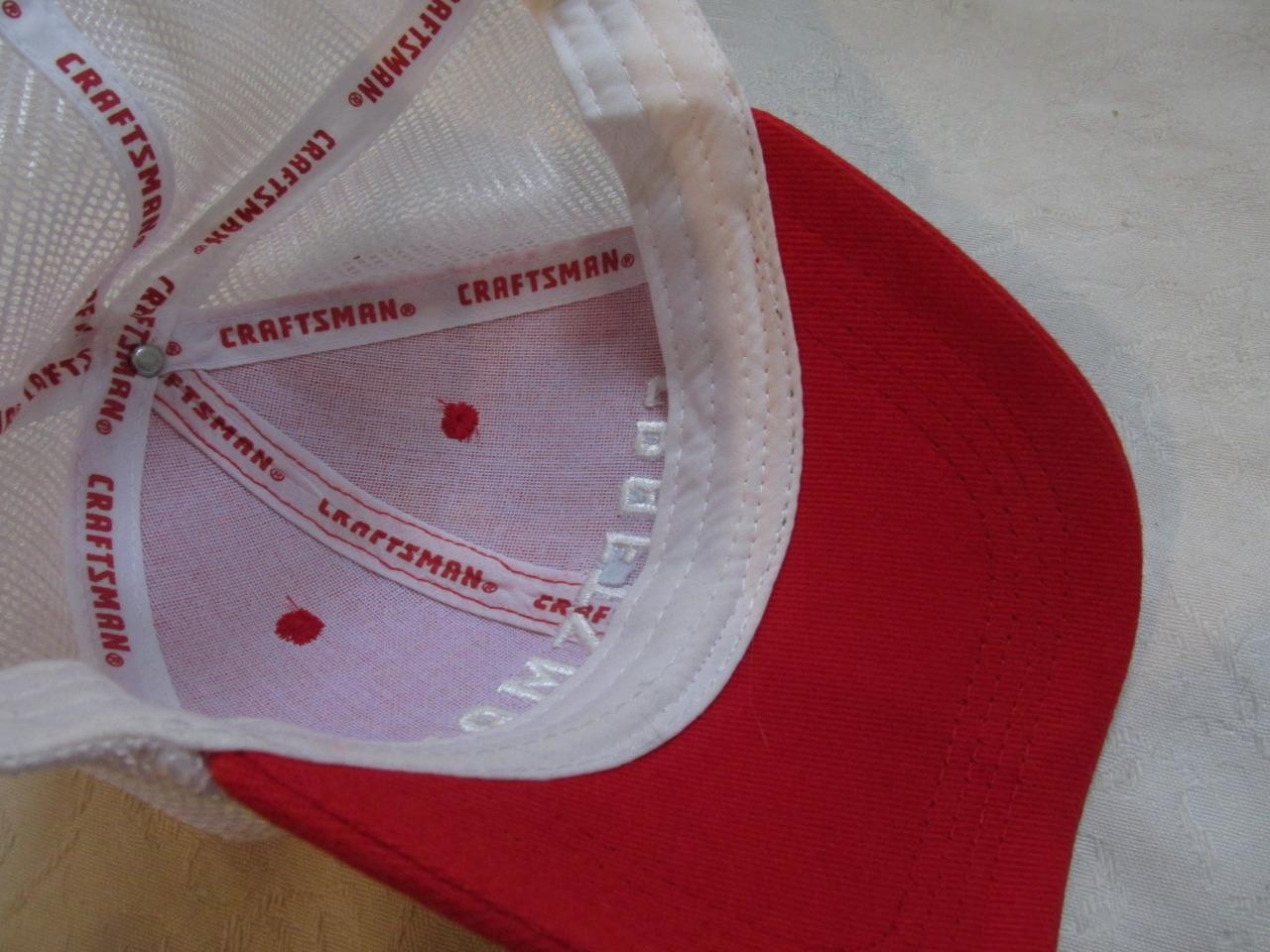Vintage Craftsman Tools Trucker Hat – Red Cotton/White Poly Mesh – 1 Size – EXC!