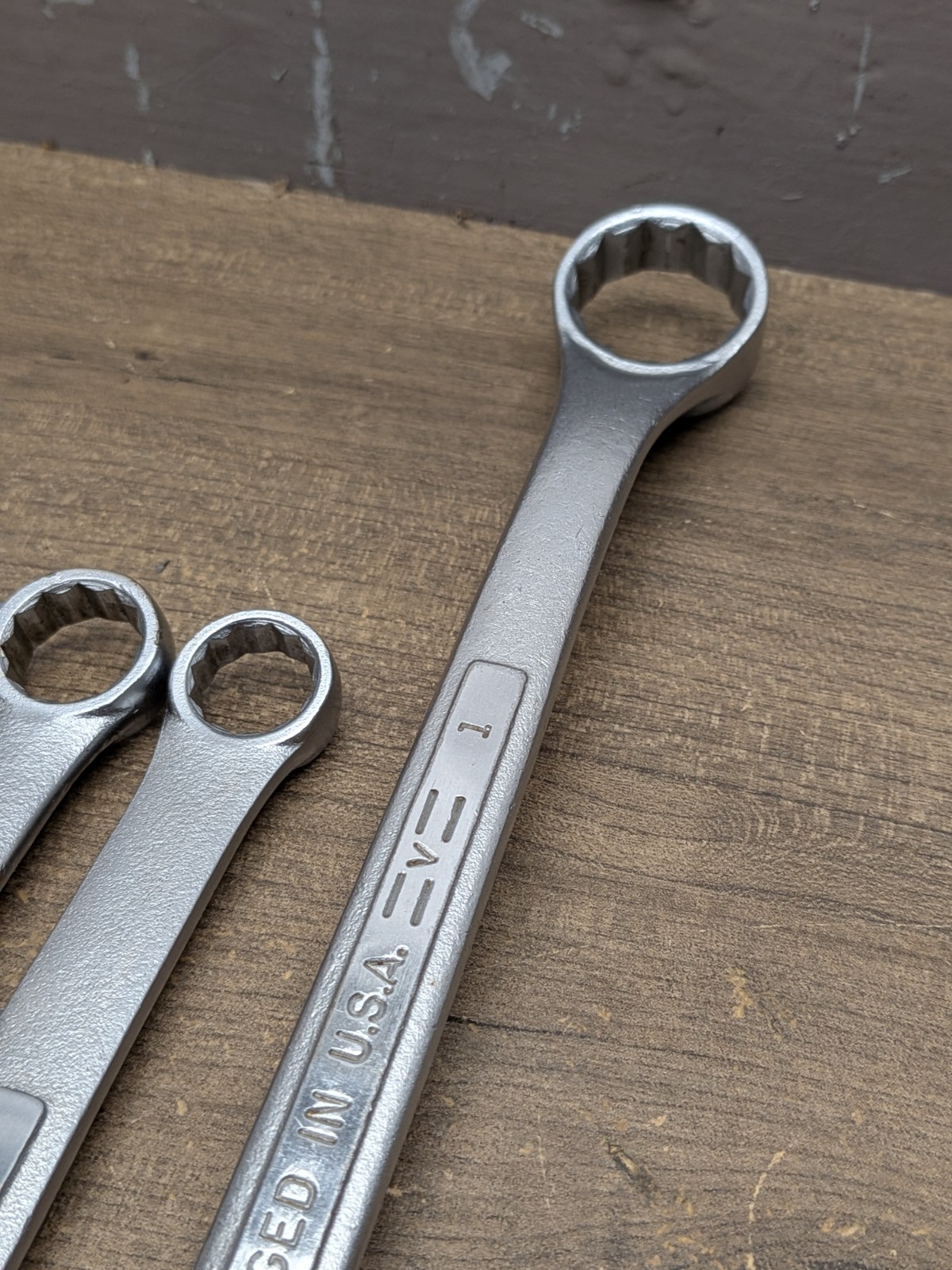 VINTAGE CRAFTSMAN -V- BOX END WRENCH LOT, VANADIUM 3/4 x7/16, 15/16x 1″, USA 5pc
