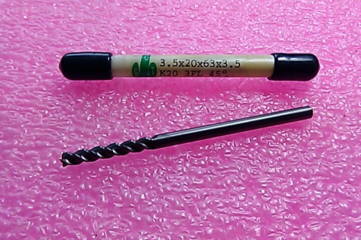 SCT Carbide K20 3-flutes 3.5mm 45 degrees , 3.5X20X63X3.5