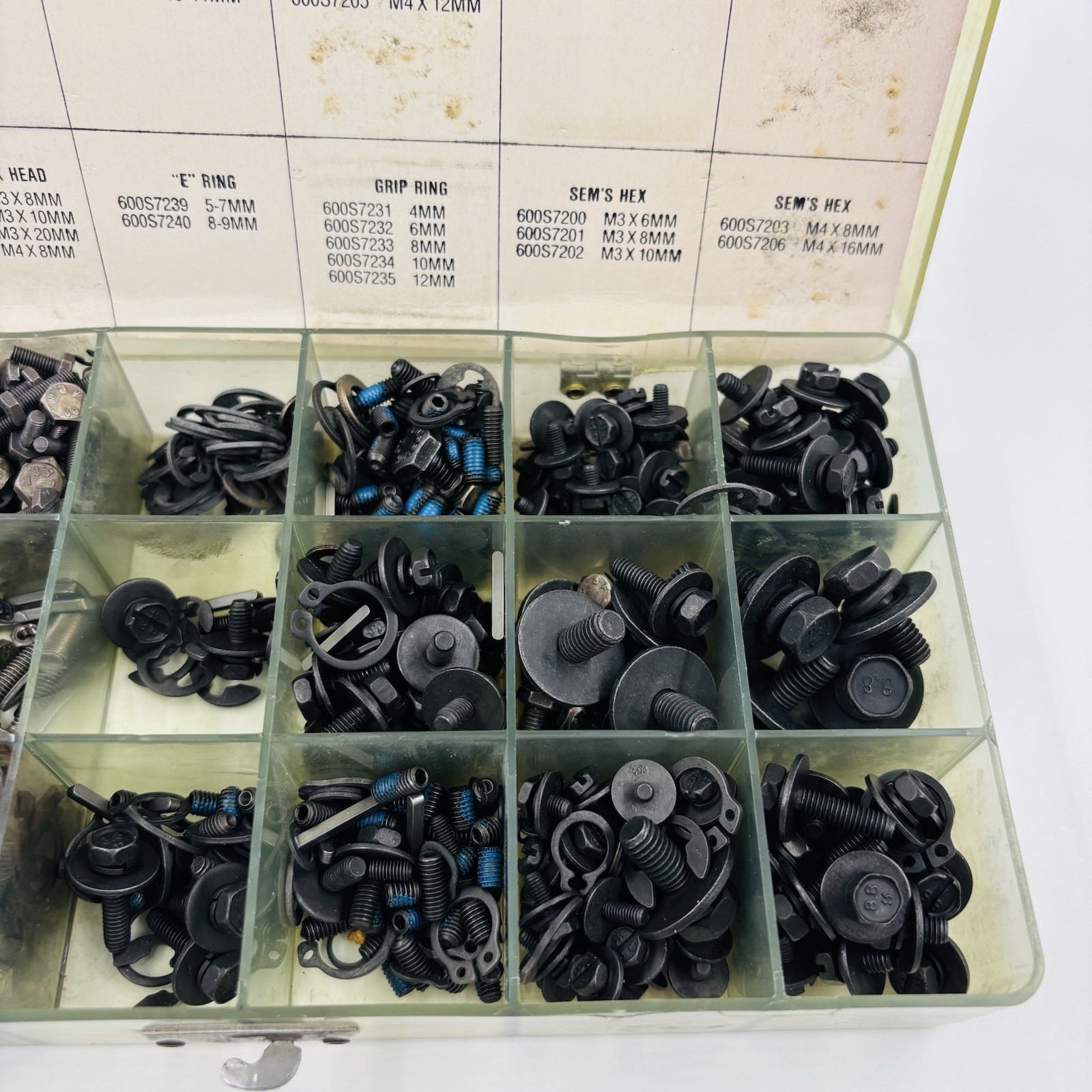 XEROX Metric Hardware Repair Parts Kit 18 Comp Plastic Box INCOMPLETE Vintage