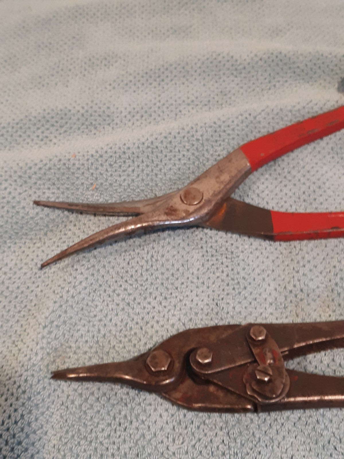 Unbranded 12″Forged Steel Tin Snip Shears and 10″ Blue Bird 103 Tin Snip