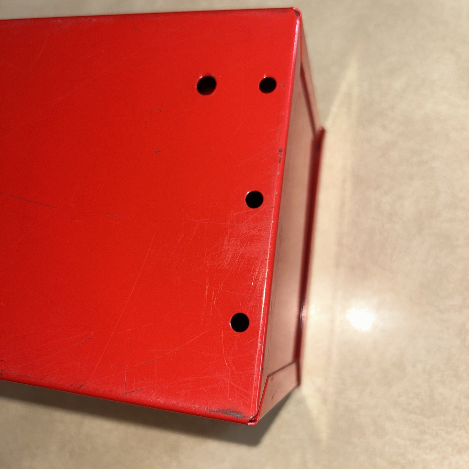 Snap-On Tools RED Vintage Metal Case Storage Box Container Tin KRA 111A – *RARE*